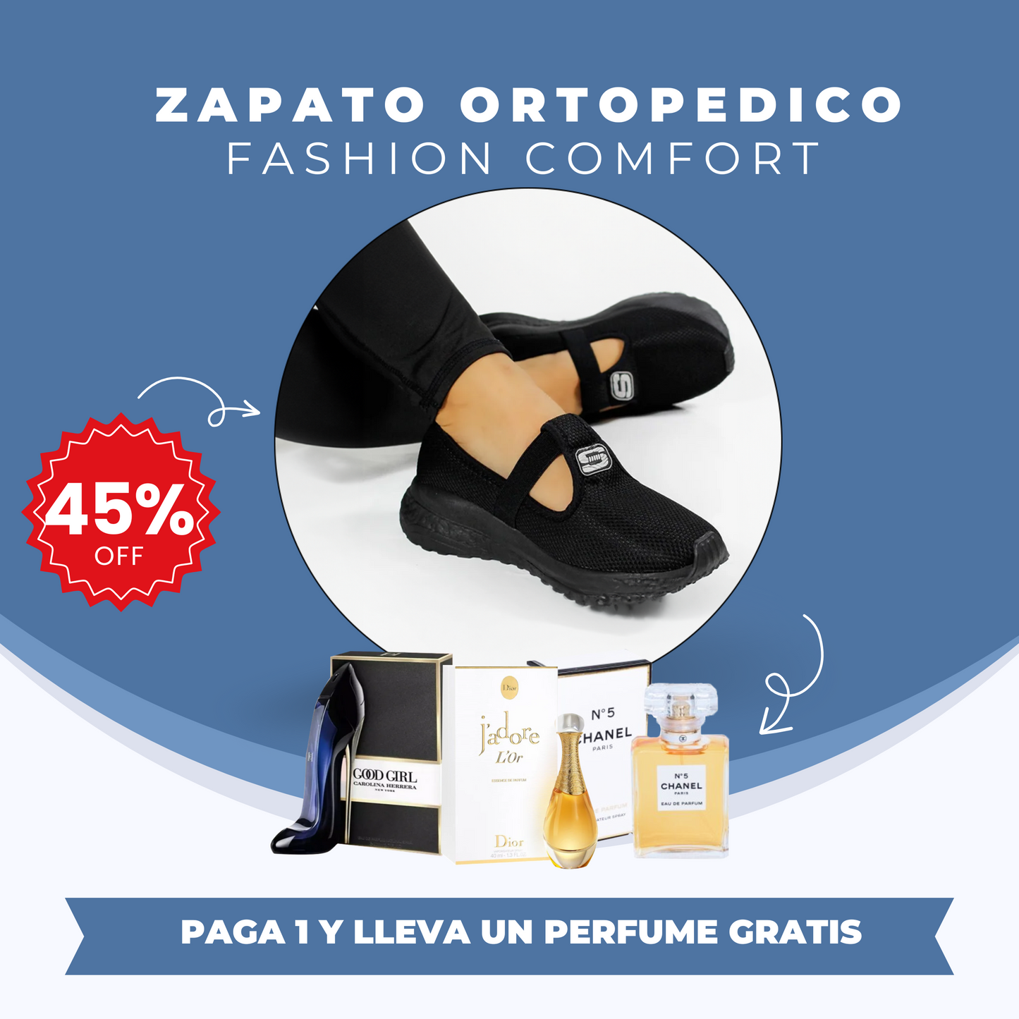 Tennis Ortopédicos Fashion Premium + Perfume De Lujo [GRATIS]